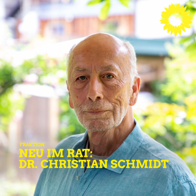 Für die Grünen neu im Rat: Dr. Christian Schmidt