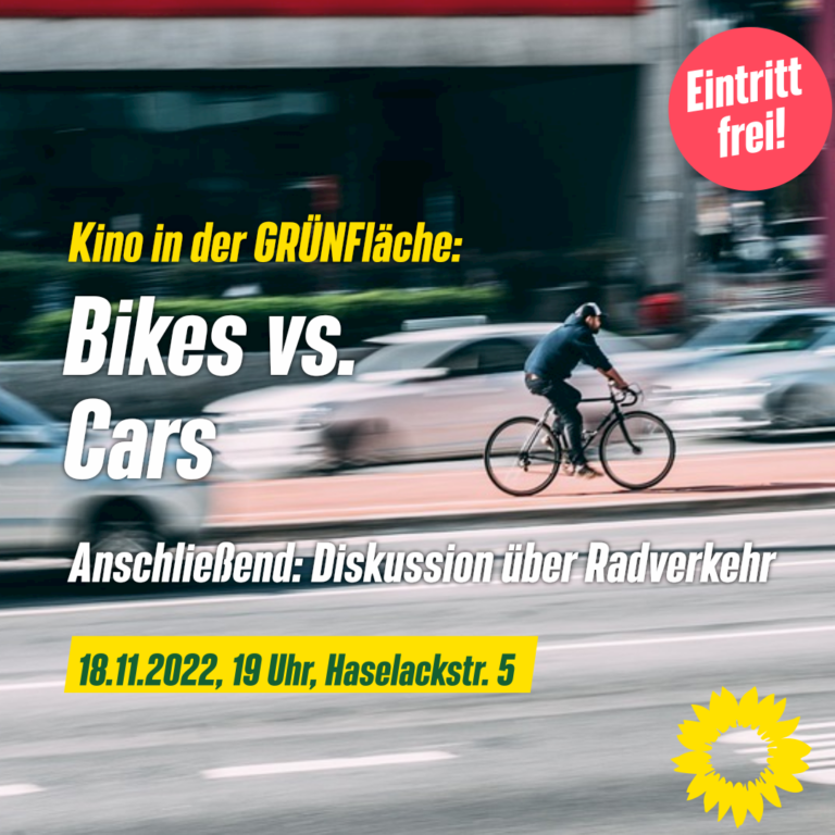 Kino in der GRÜNFläche: Bikes vs Cars