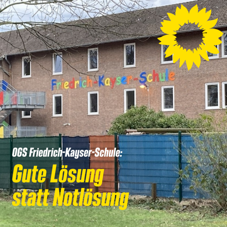 OGS Friedrich-Kayser-Schule: Gute Lösung statt Notlösung mit Flurschäden