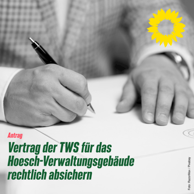 Vertrag der TWS für das Hoesch-Verwaltungsgebäuderechtlich absichern