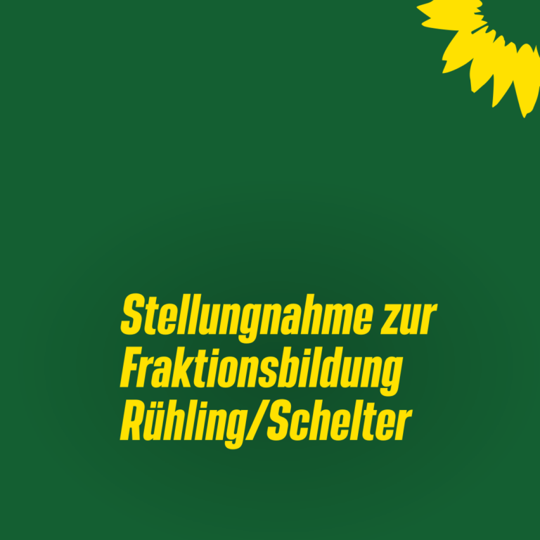 Stellungnahme zur Fraktionsbildung Rühling/Schelter