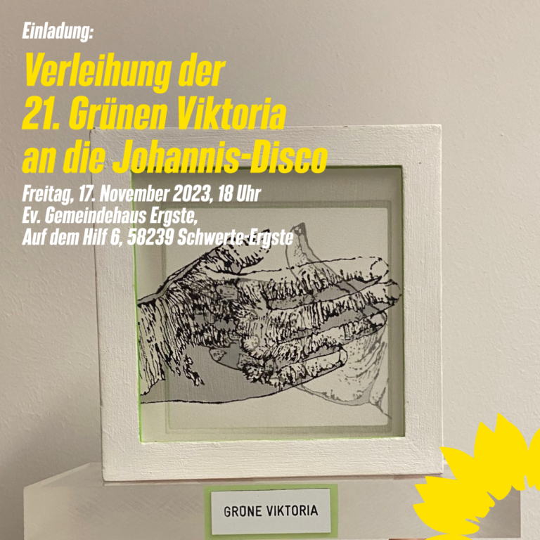 Einladung: Verleihung der 21. Grünen Viktoria
